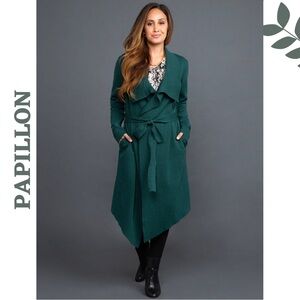 Papillon Emerald Waterfall Cardigan Jacket Medium NWT